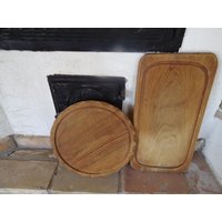 2Er Set Vintage Holz Schneidebrett - Käsebrett Butchers Block Rustikales Dekor Bauernhaus von AproShop