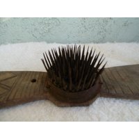 Antiker Primitiver Wollkamm - Naturwolle Kamm Handgeschnitzt-Landhaus Chic-Wollkärtchen-Primitives Rustikales Dekor-Einzigartiges Geschenk von AproShop