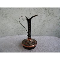 Sehr Kunstvoll Kupfer Ewer Dekorative Kupfer Krug Kanne Messing Griff Hand Gemacht Schöne Erhaltung Dekor Design von AproShop