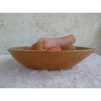 Vintage Kleine Primitive Holzschale - Handgeschnitzt Landhaus Chic Rustikale Wohnkultur von AproShop