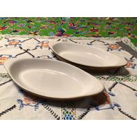 Vintage Paar Hf Coors China Oval Individuelle Backformen Oder Ramikins Vintage Paar Hf Coors China Oval Individuelle Backformen Oder Ramikins von ApronForest