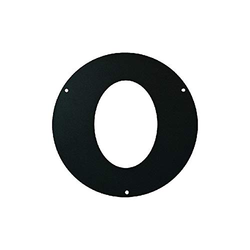 Rosette Elliptisch aus aluminiertem Stahl in der Farbe Schwarz. SP. MM 2. Für Steigungen bis 45 °. Für Verwendung Innen. von Apros