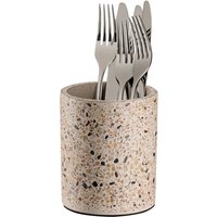 APS Besteckhalter "Besteckbehälter -TERRAZZO- Ø 11 cm, Höhe ca. 13,5 cm", (1 tlg.), in Terrazzo Optik, mit möbelschonender Unterseite von Aps