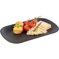APS Tablett "GN 1/4 Tablett -NERO- 26,5 x 16,2 cm, Höhe 2,5 cm", (1 tlg.), für Speisen und Dekoration aller Art geeignet von Aps