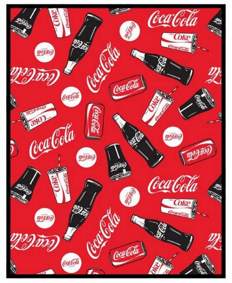 Wohndecke Coca Cola Flauschdecke Kuscheldecke 120 x 150 cm, Aptex von Aptex