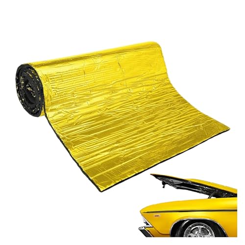 1 Rolle 50 * 200 Cm Auto-Schallschutz-Dämpfung Auto-LKW-Lärmschutz-Schalldämmung Baumwolle Wärme Geschlossenzelliger Schallschutzschaum Isolierung(Gold 500x1000x5mm) von Aptfkec