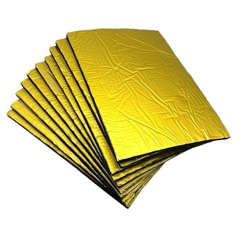 10 Stücke 25 Cm * 18 Cm Sound Deadener Wärmedämmung Matte Auto Van Schallschutz Trittschalldämmung Isolierung Haube Isolierung Dicke 5mm Isolierung(10pcs Yellow) von Aptfkec