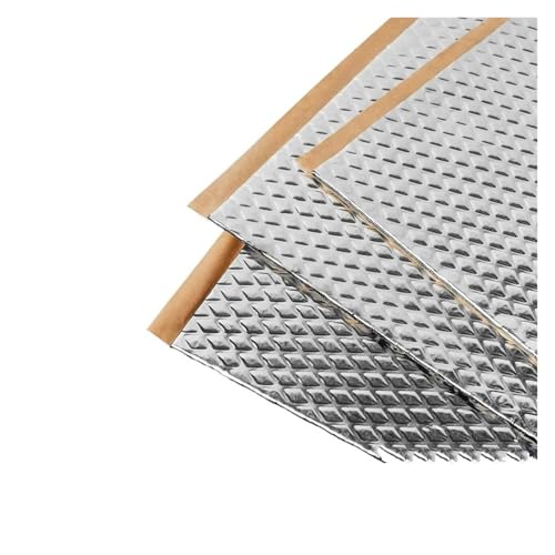 50 Stücke 5MM Aluminium Folie Auto Schalldämmung Wärmedämmung Baumwolle Matten Motor Motorhaube Firewall Lärm Proofing Deadener Pads Isolierung(E) von Aptfkec