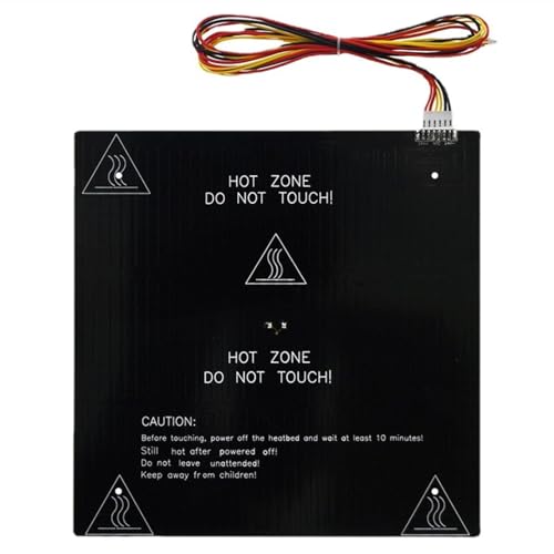 AptoFun 24V 3D-Drucker Ersatzteile Aluminium MK3 Heizbett-Plattform mit Verbindungskabel und Thermistor (235 x 235 x 3 mm,433g) für Ender 3 V2/Ender-3/Ender 3 Pro von AptoFun