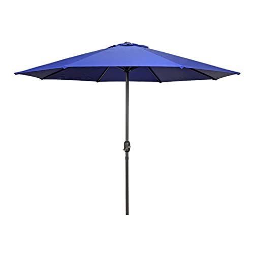 ApuaVireo&Co 9ft/270cm Großer Terrassentischschirm aus Eisen, wasserdichter Sonnenschirm, achteckiger Gartenschirm, Marktschirm for den Außenbereich(Blue) von ApuaVireo&Co