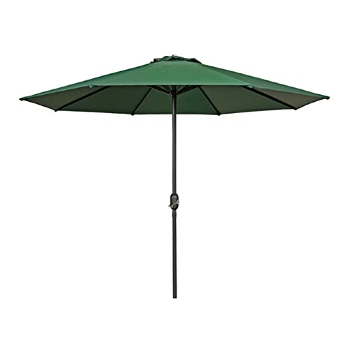 ApuaVireo&Co 9ft/270cm Großer Terrassentischschirm aus Eisen, wasserdichter Sonnenschirm, achteckiger Gartenschirm, Marktschirm for den Außenbereich(Dark Green) von ApuaVireo&Co