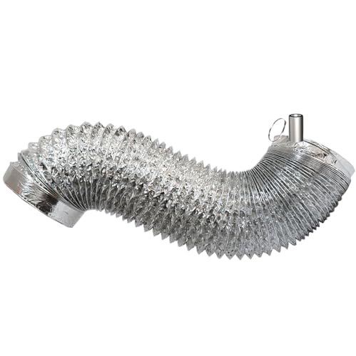 ApuaVireo&Co Abluftrohr aus Aluminium, flexibler Belüftungsluftschlauch for Trockner, Rohr for Systeme, isolierte Belüftungskanäle for die industrielle Belüftung(2m 120mm) von ApuaVireo&Co