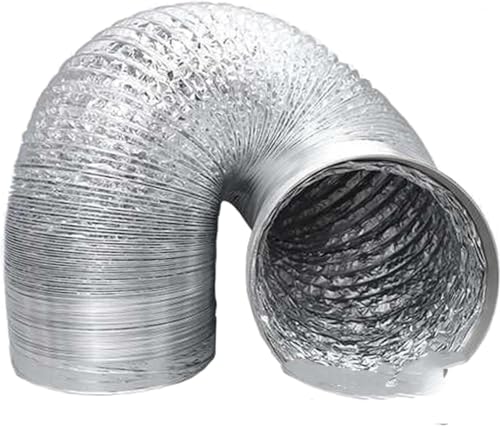 ApuaVireo&Co Abluftrohr aus Aluminium, langer Entlüftungsschlauch, flexibles Rohr, 2-lagiges Ersatzrohr for Klimaanlagen, runde Leitung for Heizen und Kühlen, mit 1 Klemme Klebeband(3.0m 180mm) von ApuaVireo&Co
