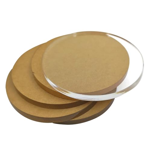 ApuaVireo&Co Acrylplatten, Glas, Acrylplatte, Displayblock, runde Form, geeignet for Handarbeiten, verschiedene Größen(Thick:2mm,Dia:70mm) von ApuaVireo&Co