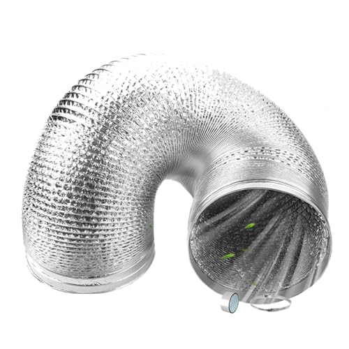 ApuaVireo&Co Aluminium-Abluftrohr, Aluminium-Abluftschlauch, flexibles Rohr, Luftzirkulationskanal for tragbare Klimaanlagen, isoliertes Belüftungsrohr(4m 180mm) von ApuaVireo&Co