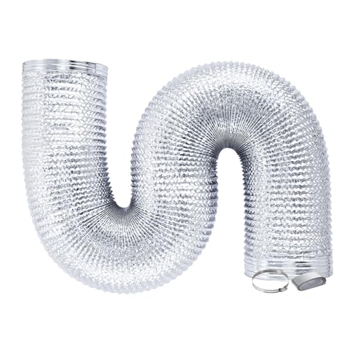 ApuaVireo&Co Aluminium-Abluftrohr, flexibler, dehnbarer Aluminium-Abluftschlauch for tragbare Klimaanlagen, Lüftungskanalschlauch(5m 250mm) von ApuaVireo&Co