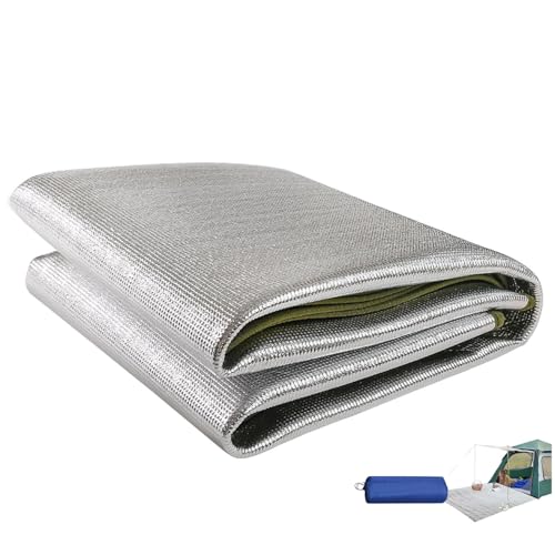 ApuaVireo&Co Aluminium-Campingmatte, Schaumstoffmatten, Isomatte for Camping, Isolierdecke, Faltbare Zeltmatte, Thermomatte, 9 mm dick(2 x 2m) von ApuaVireo&Co