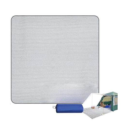 ApuaVireo&Co Aluminium-Isomatte, Isomatte for Camping, 4 mm Dicke Faltbare Zeltmatte, Thermomatte, aus Aluminiumfolie und EPE(0.9 x 2m) von ApuaVireo&Co