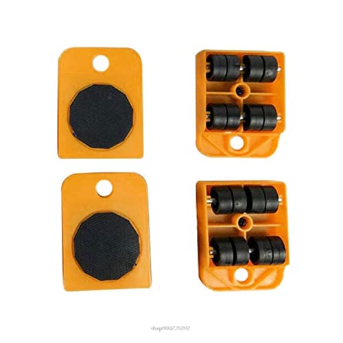 ApuaVireo&Co Anhängerheber, Möbeltransport-Werkzeugsatz, Transportheber for schwere Sachen, 4-rädrige Transportrolle mit Radstange, Transportgerät (F) von ApuaVireo&Co
