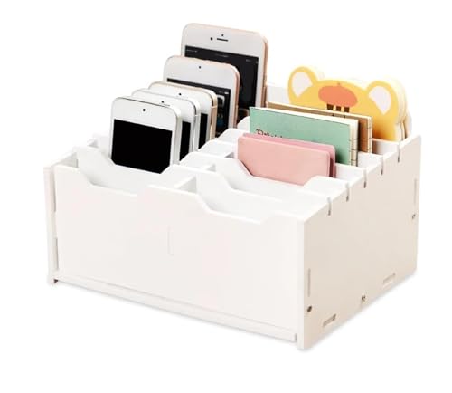 ApuaVireo&Co Aufbewahrungsbox for Mobiltelefone aus Holz mit 12 Steckplätzen, Aufbewahrungsbox-Organizer for die Verwaltung von Desktop-Handyhaltern, for Klasse Taschenrechnerhalter im Klassenzimmer ApuaVireo&Co Aufbewahrungsbox for Mobiltelefone aus Holz mit 12 Steckplätzen, Aufbewahrungsbox-Organizer for die Verwaltung von Desktop-Handyhaltern, for Klasse Taschenrechnerhalter im Klassenzimmer von ApuaVireo&Co