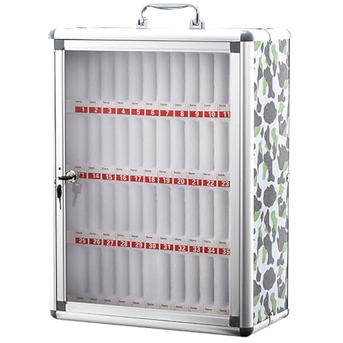 ApuaVireo&Co Camo Aluminiumlegierung Klarsichttelefon Aufbewahrungsschrank, für Handyhalterung, Wandmontiert, mit tragbarem Griff Schlüsselschloss(39x20x52cm/15x8x20in Place) von ApuaVireo&Co
