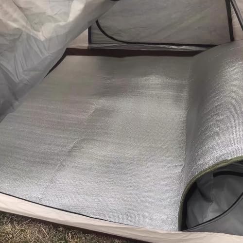 ApuaVireo&Co Campingmatte,Schaumstoff-Isomatte for Camping,Faltbare Aluminiumfolien-Isoliermatte,Reflektierende Matte,Bodenmatte(1.2 x 2m) von ApuaVireo&Co