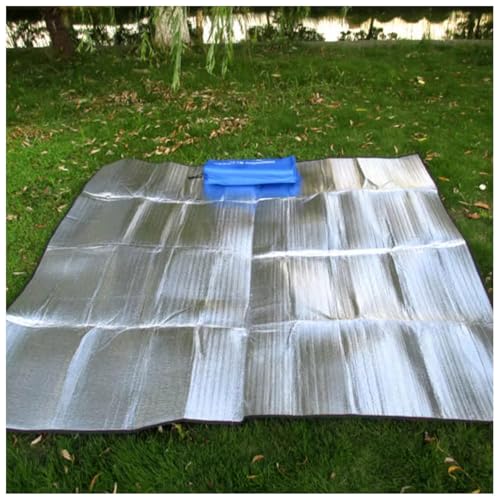 ApuaVireo&Co Campingmatte,Schaumstoff-Isomatte for Camping,Faltbare Aluminiumfolien-Isoliermatte,Reflektierende Matte,Zeltmatte(3 x 2m) von ApuaVireo&Co