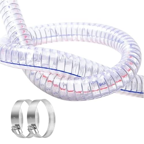 ApuaVireo&Co Dicke, starke Rohre, PVC-Stahldraht, Spiralschlauch, flexibles Rohr, Schlauch, klare Pumpe, Länge 10 m, Dicke 5 mm, Verbindungspumpen-Schnittstellenrohr(Inner diameter 64mm) von ApuaVireo&Co