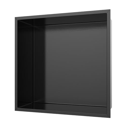 ApuaVireo&Co Duschablage, Badezimmer-Wandnische, Duschnische 12,6x12,6x4,9 Zoll Edelstahl Gold Schwarz(Black) von ApuaVireo&Co