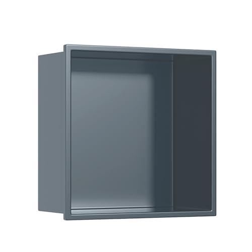 ApuaVireo&Co Duschablage, Badezimmer-Wandnische, Edelstahl-Duschnische, Einbau-Badezimmerregal, Schwarz, Grau, Gold, 12,5 x 4,9 Zoll(Grey) von ApuaVireo&Co