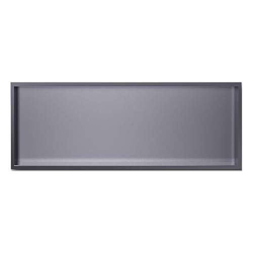 ApuaVireo&Co Duschablage, Badezimmer-Wandnische, Edelstahl-Duschnische mit LED-Beleuchtung, Mehrfarbig(Light Gray a,120x28x12.5cm) von ApuaVireo&Co