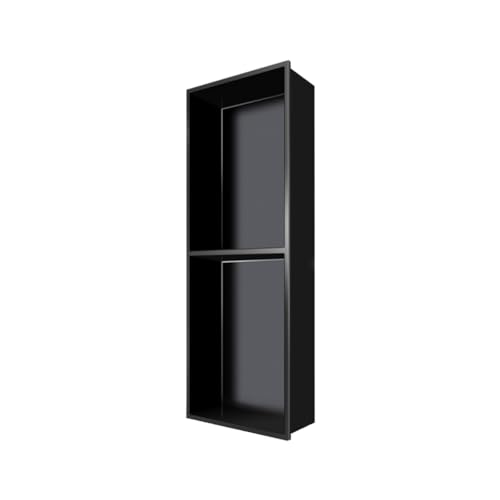 ApuaVireo&Co Duschablage, Edelstahl-Duschaufbewahrungsnische, Badezimmer-Wand-Organizer, Keine Fliesen erforderlich, Mehrfarbig(Black,70x28x12.5cm) von ApuaVireo&Co
