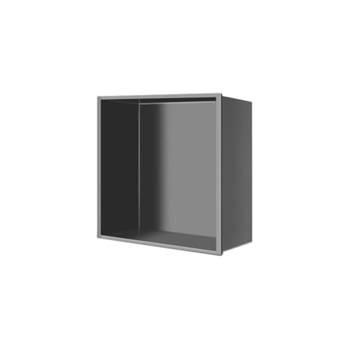 ApuaVireo&Co Duschablage, Edelstahl-Duschaufbewahrungsnische, Badezimmer-Wand-Organizer, Keine Fliesen erforderlich, Mehrfarbig(Grey,32x32x12.5cm) von ApuaVireo&Co
