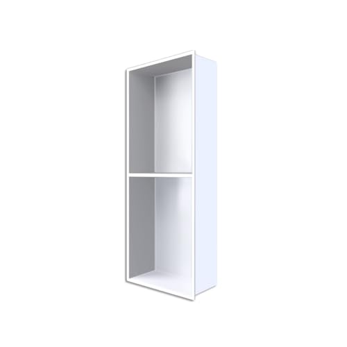 ApuaVireo&Co Duschablage, Edelstahl-Duschaufbewahrungsnische, Badezimmer-Wand-Organizer, Keine Fliesen erforderlich, Mehrfarbig(White,70x28x12.5cm) von ApuaVireo&Co