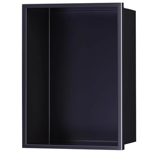 ApuaVireo&Co Duschablage, Edelstahl Duschnische Multicolor(Black,32x32x12.5cm/12.59x12.59x4.92in) von ApuaVireo&Co