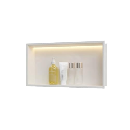 ApuaVireo&Co Duschablage, Edelstahl Einbau-Duschnische, Keine Fliesen erforderlich, Mehrfarbig(White,72x32x12.5 cm) von ApuaVireo&Co