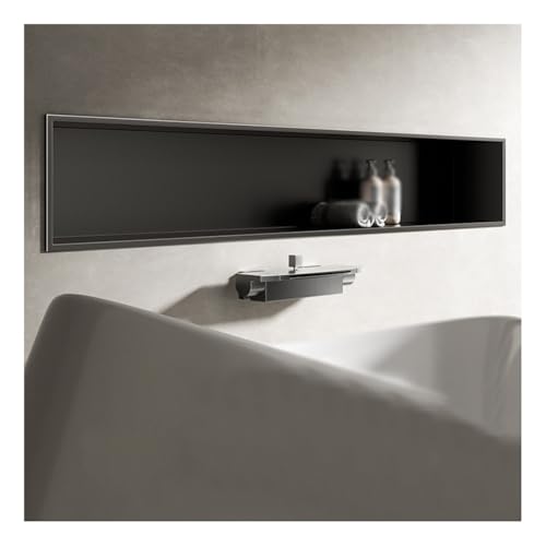 ApuaVireo&Co Duschablage, Edelstahl Einbaudusche Nische Schwarz Weiß Grau von ApuaVireo&Co