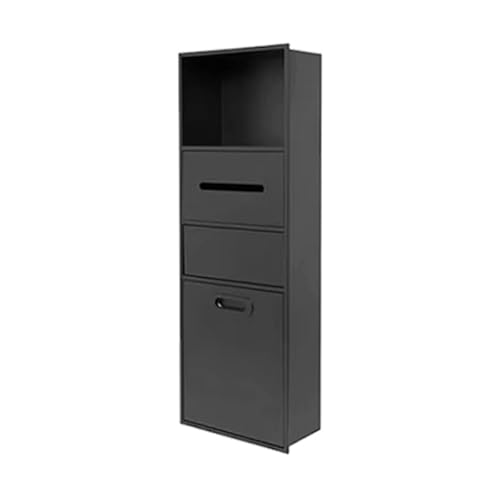 ApuaVireo&Co Duschablage, Edelstahl-Einbaunische for die Duschwand, Keine Fliesen erforderlich, Organizer, Schwarz, 30 x 86 x 14 cm ApuaVireo&Co Duschablage, Edelstahl-Einbaunische for die Duschwand, Keine Fliesen erforderlich, Organizer, Schwarz, 30 x 86 x 14 cm von ApuaVireo&Co