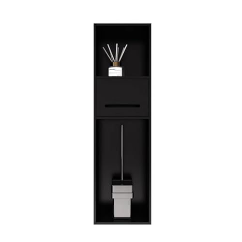 ApuaVireo&Co Duschablage, Edelstahl-Wandnischen-Organizer, Keine Fliesen erforderlich, Mehrfarbig(Black,800x230x125mm) von ApuaVireo&Co