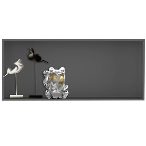 ApuaVireo&Co Duschablage, Einbau-Duschnische aus Edelstahl, horizontal, Grau(Grey,72x32cm) von ApuaVireo&Co