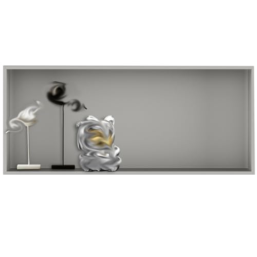 ApuaVireo&Co Duschablage, Einbau-Duschnische aus Edelstahl, horizontal, Grau(Light Grey,72x32cm) von ApuaVireo&Co