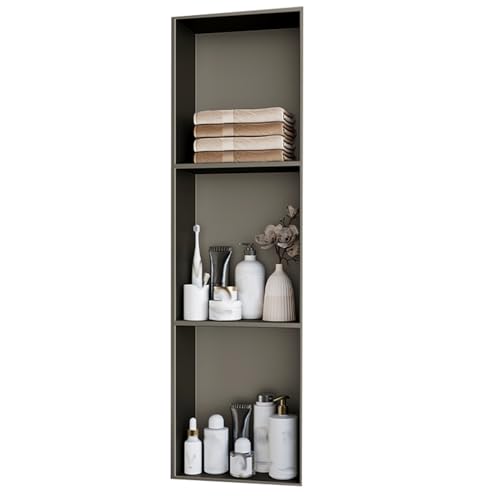 ApuaVireo&Co Duschablage, Einbaunische for die Dusche aus Edelstahl mit Regalen, Keine Fliesen erforderlich, 1 Stück, Mehrfarbig(Grey,28x90cm) von ApuaVireo&Co