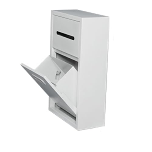 ApuaVireo&Co Duschablage, Selbstklebende Wandnische aus Edelstahl mit Mülleimer und Taschentuchbox, Mehrfarbig, 20/26/30 x 50 cm(White,20x50cm) von ApuaVireo&Co