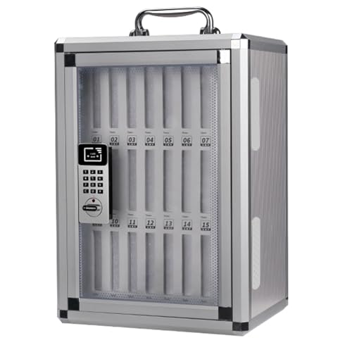 ApuaVireo&Co Handy-Organizer, Handy-Aufbewahrungsschrank mit Zahlenschloss, leicht zu tragende Handy-Aufbewahrungsbox(28x21x40cm/11x8x16in) von ApuaVireo&Co