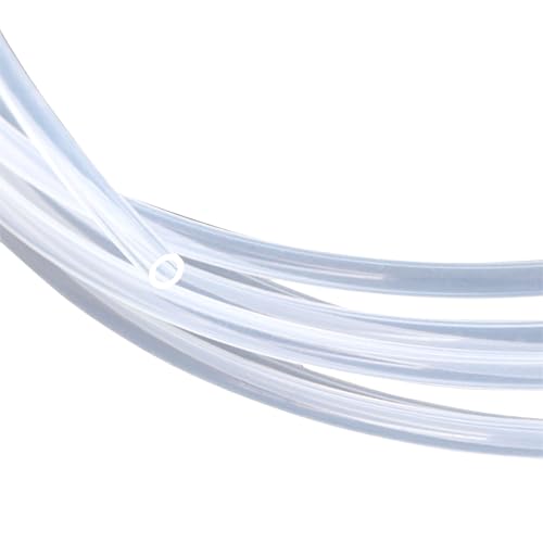 ApuaVireo&Co PTFE-Schlauch, PTFE-Teflon-Rohr, transparent, for Modelle, Fabriken, Maschinen, 5 Meter lang, verschiedene(ID:0.8mm OD:1.6mm) von ApuaVireo&Co