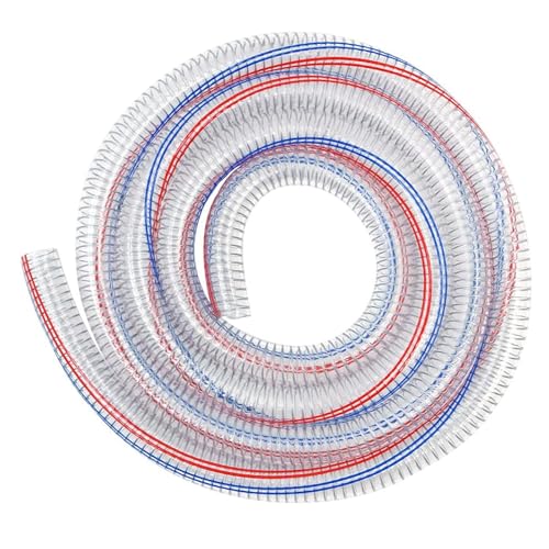 ApuaVireo&Co PVC-Schlauch, Stahldraht-Helix-Rohr, Wandstärke 3 mm, flexibel, transparent, langlebig, Schlauchlänge 3 m, einfach zu formen und zu biegen(Inner Diameter 25mm) von ApuaVireo&Co