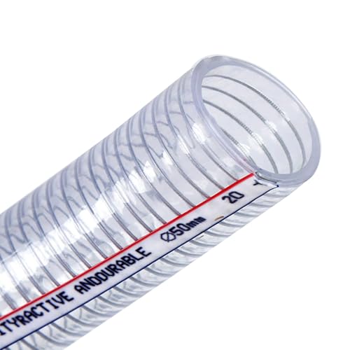 ApuaVireo&Co PVC-Schlauch, Wandstärke 8 mm, durchsichtiger Stahldraht, 1 m Länge, dicke Pumpe, einzigartige Spezifikationen, Schlauchleitung, starke Druckbelastbarkeit(ID 75mm) von ApuaVireo&Co