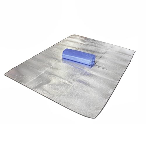 ApuaVireo&Co Schlafmatten, doppelseitige Campingmatte aus Aluminiumfolie, Picknickmatte, isolierende Thermomatte, Folienschaumunterlage, mit Aufbewahrungstasche(3 x 2m) von ApuaVireo&Co