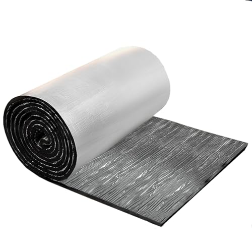 ApuaVireo&Co Selbstklebende reflektierende Aluminiumfolie, Wärmedämmschaum, 5 mm Dicke Membran, Dampfsperre, Bodenisolierungsrolle(1mx5m) von ApuaVireo&Co