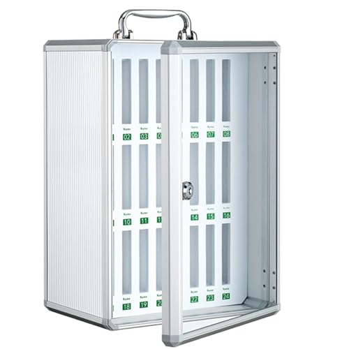 ApuaVireo&Co Telefongefängnis, Aufbewahrungsbox for Taschendiagramme aus Aluminiumlegierung mit tragbarem Griff, Schlüsselschloss, Wandmontage(27x20x28cm/11x8x11in) von ApuaVireo&Co